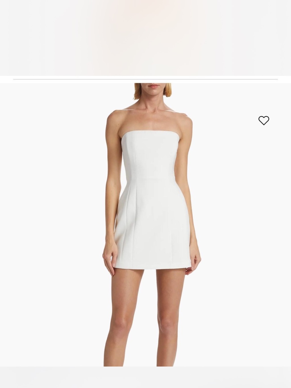 A.L.C. Strapless White Mini Dress